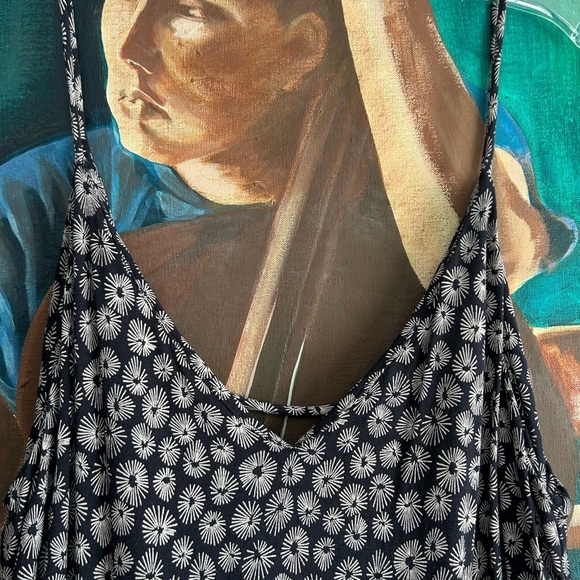 H&M Blue and White V Neck Romper with Side Pockets S - Picture 4 of 15